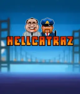 Dive into the exciting world of the Hellcatraz game by Relax Gaming, showcasing a quirky prisoner and a guard with the infamous Alcatraz prison and San Francisco skyline in the background. This image captures the fun and humor of an escape-themed game, perfect for players looking for a unique slot experience, providing a captivating escape. 