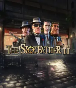 Enter the shadowy world of The Slotfather Part II game by Betsoft, featuring four iconic mafia characters in front of a moody urban backdrop. This image portrays the gritty atmosphere of the mafia underworld with its detailed character design and suspenseful setting. Perfect for lovers of gangster-themed games, delivering a captivating adventure. 